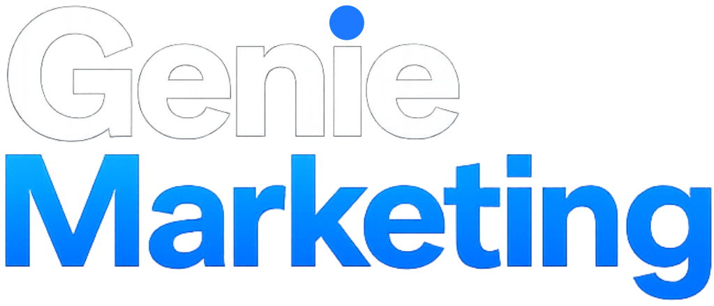 genie logo white